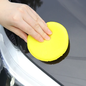 

6PCS Car Waxing Sponge Soft Yellow Sponge Pad Buffer Detailing Care Wash Clean Car Waxing Polish Sponge