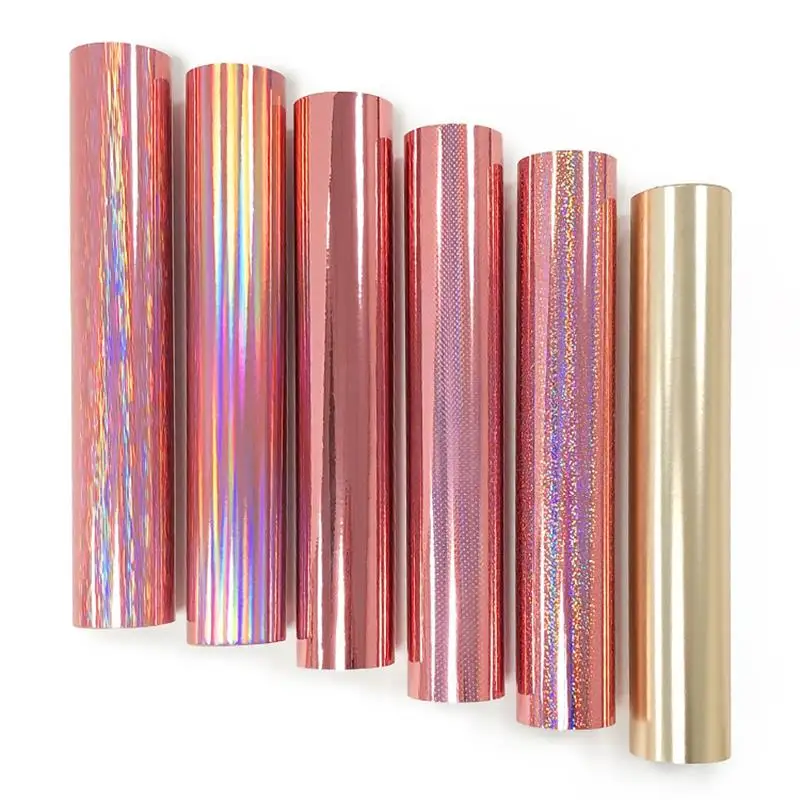 Rose Glitter Adhesive Craft Permanent Vinyl Roll Design Lettering Film Cup Glass Decal Sticker Xmas Card DIY Self-adhesive Film