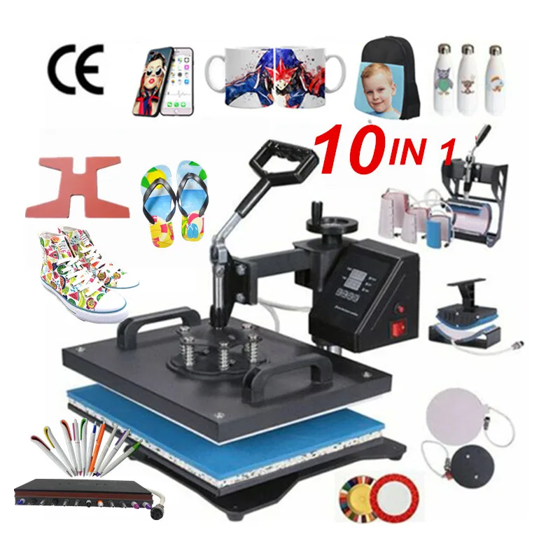 Cheap 8 In 1 30*38cm Combo Heat Press Printer Sublimation Machine Heat  Press Machine For T-shirts/cap/mug/phone Cases/bottle - Printers -  AliExpress