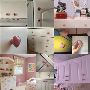 1pcs Kitchen Ceramic Pink PullsKnobs for Cabinets Cupboard Dresser and Drawers Pull Handles Made of Solid Ceramic Multi Design