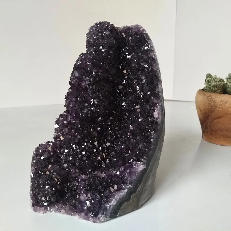 

High quality Uruguay stone amethyst geode crystal quartz cluster home decor display amethyste pierre naturelle