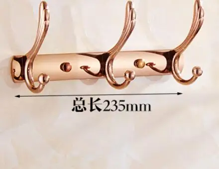 Wall Mounted Gold/Chrome/Rose Gold Clothes Hat Hook Row Vintage