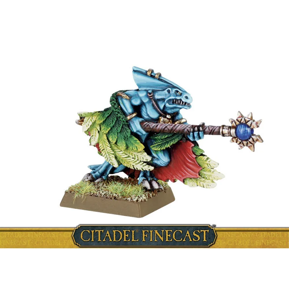 

Lizardmen Skink Priest With Feathered Cloak Metal