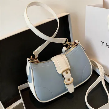 

2020 Fashion Summer Sac Baguette Bags PU Leather Shoulder Bags For Women Crossbody Shoulder Bags Travel Handbags Sac A Main