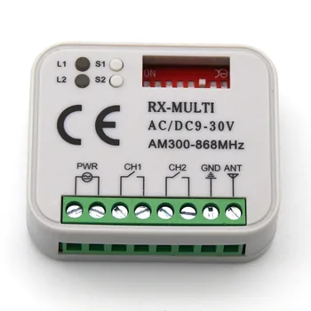 

Garage gate remote receiver RX MULTI 300-900MHz AC/DC 9-30V receiver for garage door command gate control transmitter