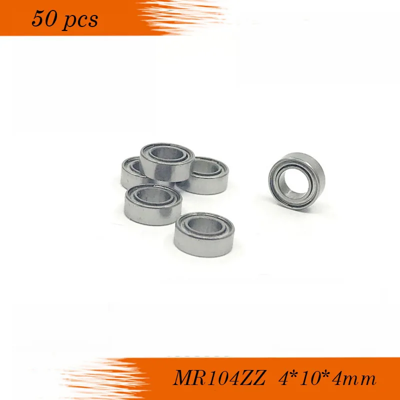 

50pcs MR104ZZ ABEC-3 P6 4X10X4mm Miniature Ball Bearings MR104-2Z 4*10*4mm WML4010ZZ L-1040ZZ