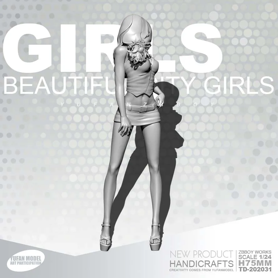 Tanie 75MM 1 24 zestawy żywiczne piękne dla dziewczyn biuro dziewczyna żywica żołnierz samodzielnie zmontowane TD 202031