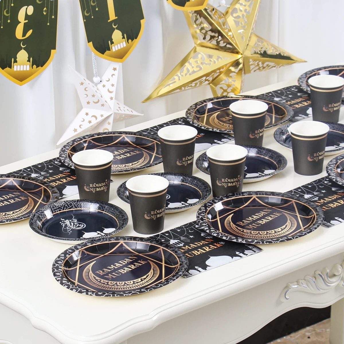 Details about   6x EID MUBARAK Tableware Ramadan Kareem Eid Ramadan Islam Home Decoration Sets
