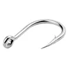 50pcs Fishing Hooks 1/0#-13/0# Offset Sport Circle Fishing Hook Chemically Sharpened Black White Color Stainless Steel Fishhooks ► Photo 2/6