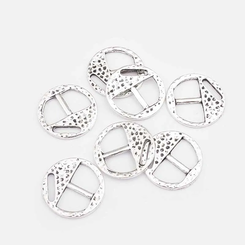 20 шт. античная бронза/медь/серебро Цвет забитая Пряжка круглые застежки для 5 мм 8