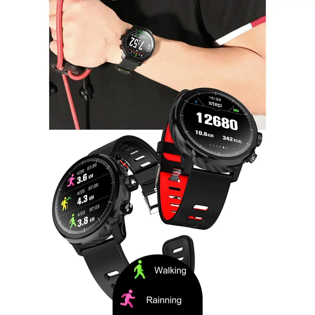 Smart Watch Men Women Heart Rate Waterproof Sports Watch With Light Reminder Fashion Fitness Tracker Black Smart Bracelet