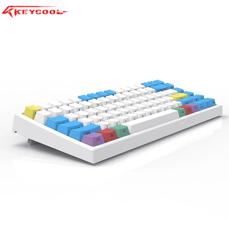Keycool 84RGB подсветка механическая клавиатура PBT keycap Gateron переключатель ноутбука, проводная клавиатура. 84gaming офис