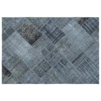 

Handmade Gray Vintage Overdyed Patchwork Area Rug 120x180 Cm-3'11''X5'11''
