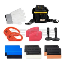 14 шт. виниловая пленка инструмент для обертывания автомобиля Комплект скребок для чистки скребка с сумкой для инструментов Инструменты для тонирования окон клей для наклеек