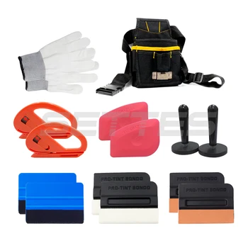 

14pcs Vinyl Film Car Wrap Tools Kit Squeegee Cleaning Scraper With Tool Bag Window Tints Tools Stickers Glue Remover