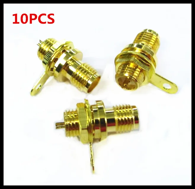 

10PCS SMA-50KY Nut Fixed SMA Head Seat Welded Circuit Board Socket 50 Ohm RF Connector