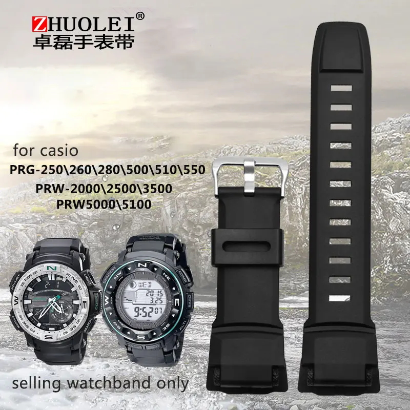Высококачественные выпуклые силиконовые часы с 18 мм для Casio PROTREK 5/550 5 10 мм|Ремешки