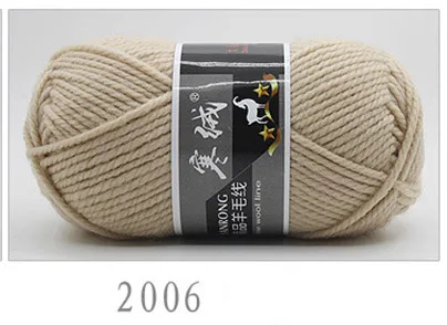 100 г/шар DIY мягкая Толстая шерстяная пряжа для вязания крючком ручная кашемировая пряжа для вязания шерстяная пряжа для свитера - Цвет: 2006