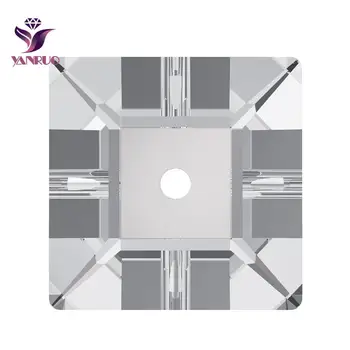

YANRUO 3400 Square Lochrose Sew On Stones For Sewing Wedding Dance Clothes Decoration Craft Supplies