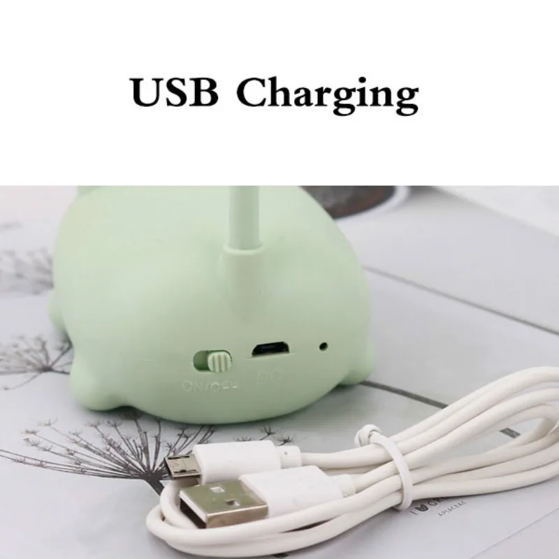 LED Desk Lamp USB Charging Bedside Table Lamp Living Room Badroom Decor Cute Bear Gifts for Children
