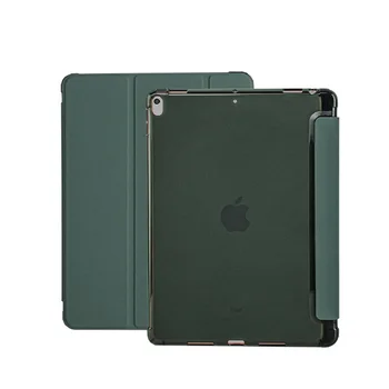 

For iPad Protective Case With Pen Slot Air3 Silicone Frosted Shell Translucent Pro 12.9 Inch Air4 Flat Leather Case