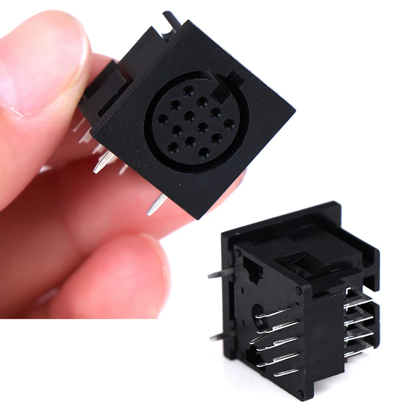 DIN 13 Pin Circular Jack Female Panel Mount PCB Mount Connector Adapter