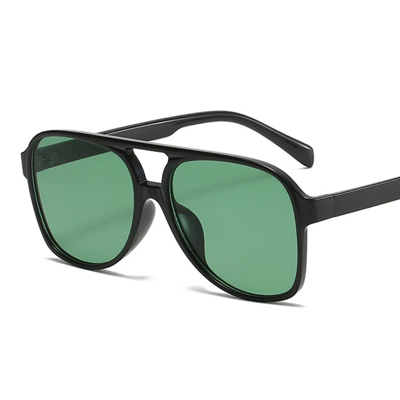 Oversized Square Aviator Sunglasses For Women Vintage Style_voghion.com