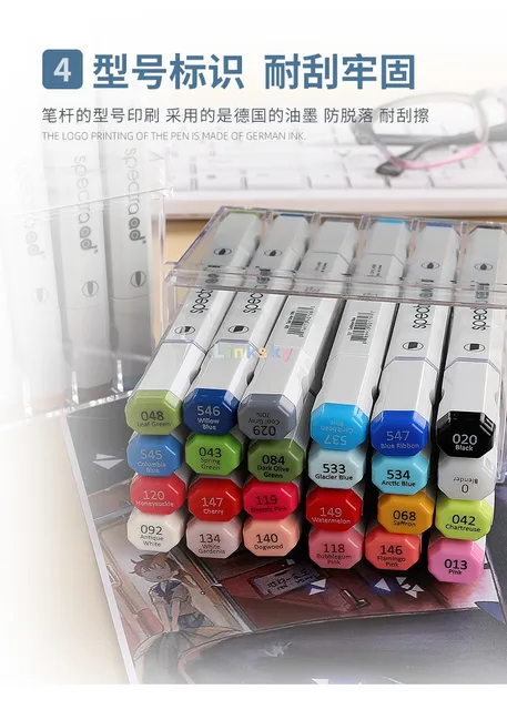  AD Marker Chartpak Spectra Set in Plastic Case, Tri-Nib and  Brush Dual-Tip, 6 Assorted Portrait Colors (SPORT6AD) Skin Tone Colors :  Arts, Crafts & Sewing