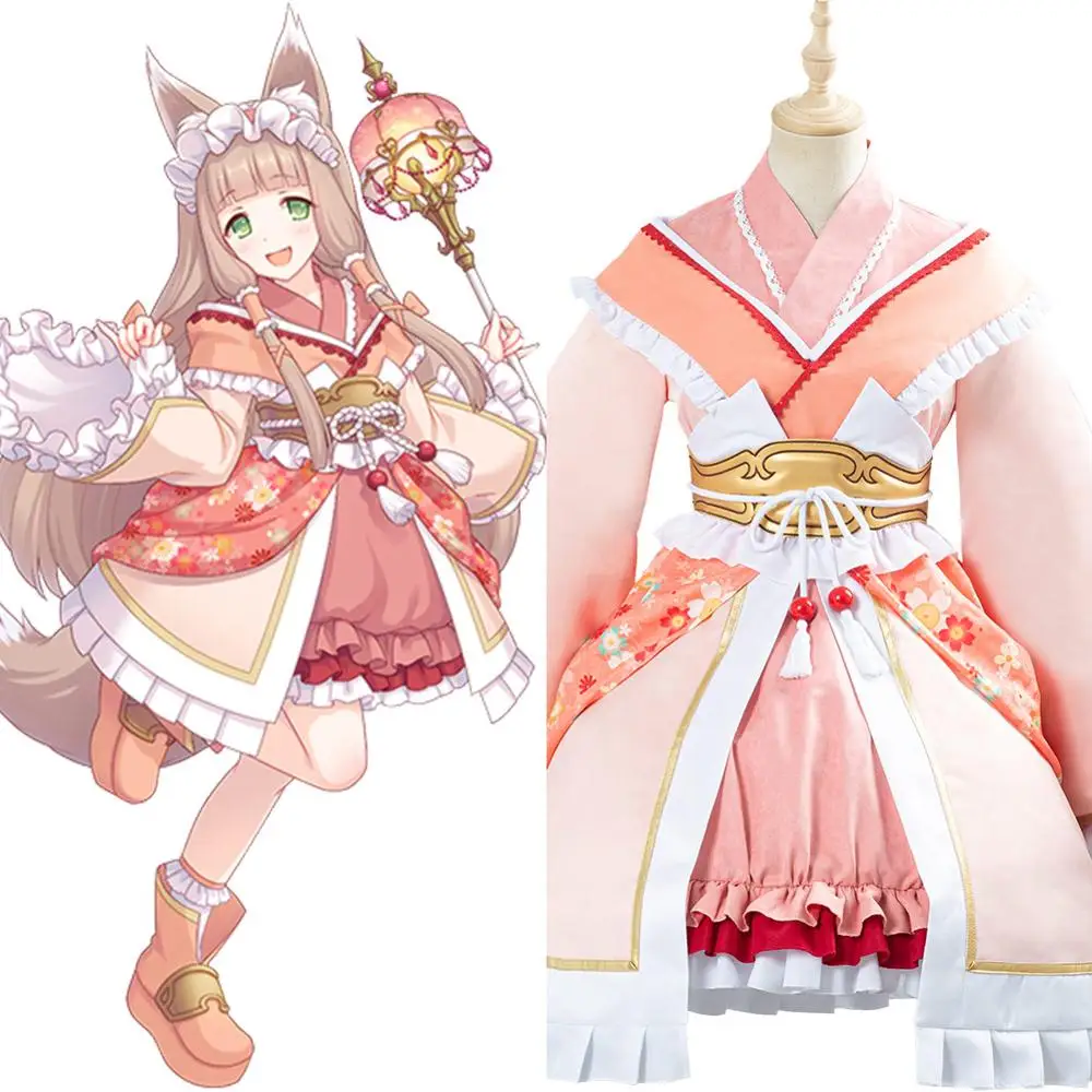 Аниме Принцесса коннект! Re:Dive Himemiya Maho Lolita Kimono Униформа вечернее платье Косплей