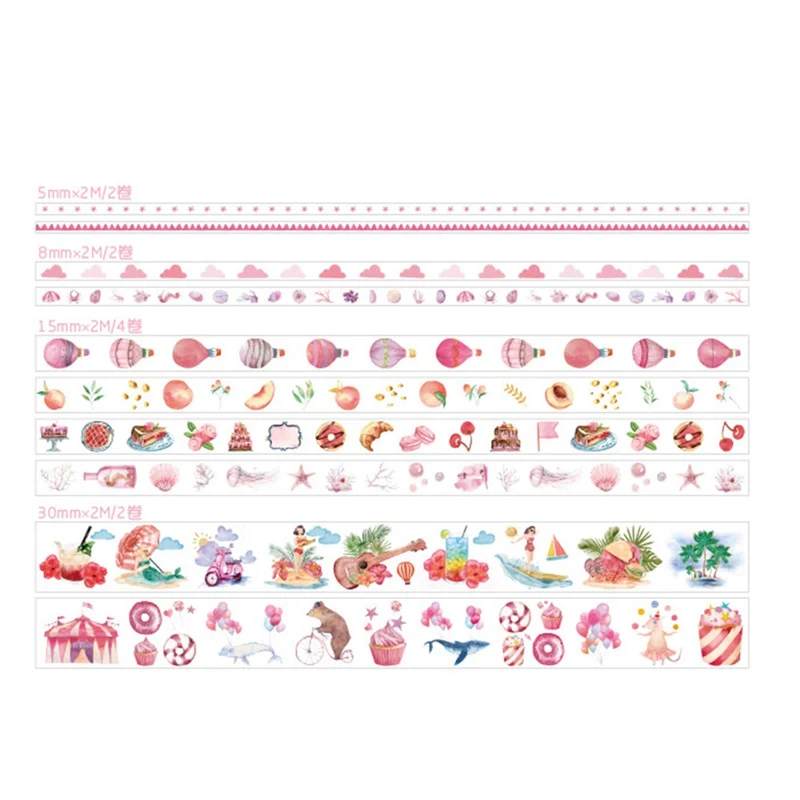 10 шт./компл. милый Декор прозрачная лента для скрэпбукинга Washi DIY Единорог малярный скотч школьные канцелярские магазине журнал поставок