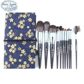 

11pcs/set Make up brushes Set foundation blusher flame powder makeup brushes kit smudge eye shadow brush eyebrow concealer bag