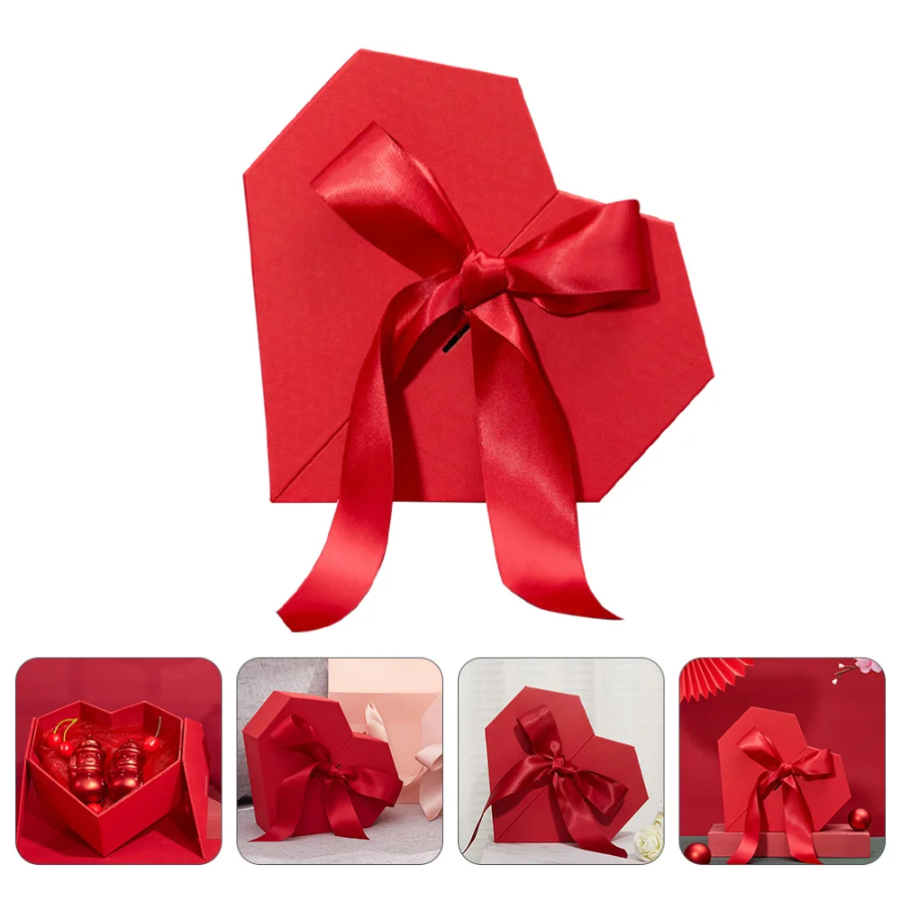 1pc Wedding Creative Gift Box Delicate Loving Heart Shape Gift Container 