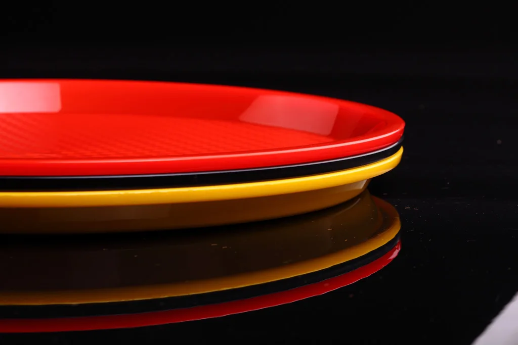 Chinese Style Fast Food Tray Rectangular KFC Plastic Tray Canteen Tableware Hotel Thick Anti-slip Tray