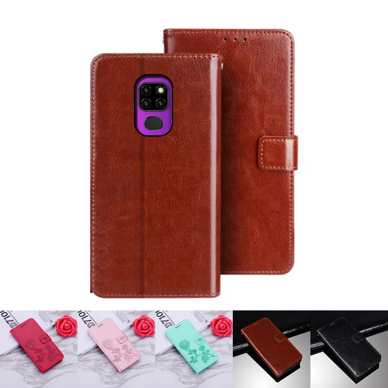 Для Ulefone Power 6 флип-чехол из искусственной кожи с держателем для карт и подставкой