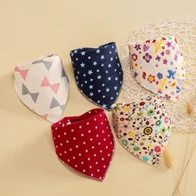 Детские хлопковые нагрудники для младенцев нагрудники полотенца для новорожденных девочек и мальчиков шарф с треугольниками для малышей Бандана аксессуары для малышей