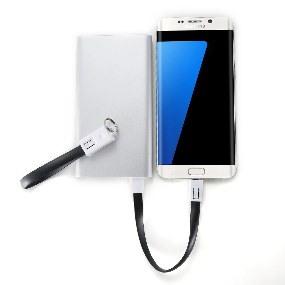  FLOVEME Keychain Ladegerät Lade Kabel Micro USB Typ C Für iphone 11 Pro Max 15CM Tragbare USB Telef
