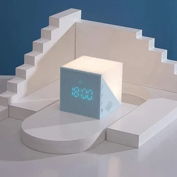 

Alarm Clock,Portable Mini LED Alarm Clock Lamp,7 Color Night Light,Large Number Digital LED Display with Dimmer