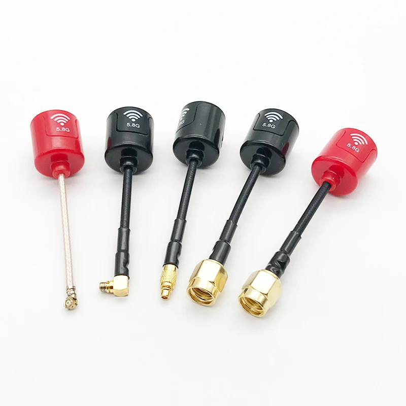 H0baf7156fc9a4d45806aa489c760ae0b1 New Lollipop 4 Smaller and lighter 5.8G 2.5dBi Gain RHCP Antenna SMA RP-SMA MMCX UFL Connector For RC FPV Racing Drone Model