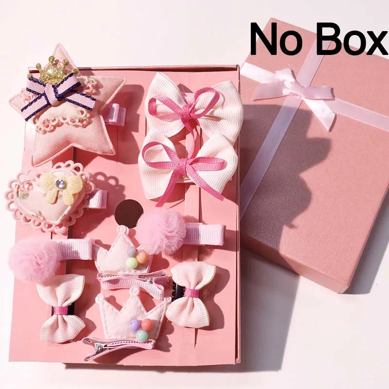 no box 10pcs 10 10/18 шт./компл. аксессуары для волос для девочек, милые Мультяшные зажимы для волос заколка для волос резинкой для детей эластичные резинки для волос; повязка для волос; орнамент - Цвет: no box 10pcs 10