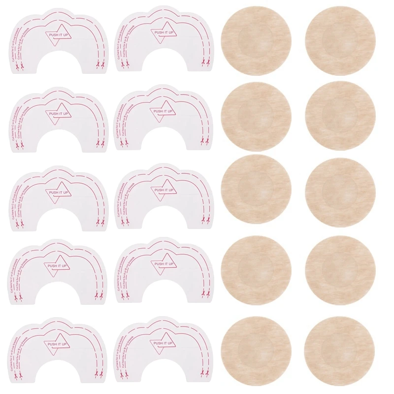 Модные женские сексуальные невидимая накладка на сосок бюстгальтер с подтяжкой клейкие наклейки летние Чехлы для девочек бюстгальтер с открытыми сосками аксессуары для вечернего платья - Цвет: round