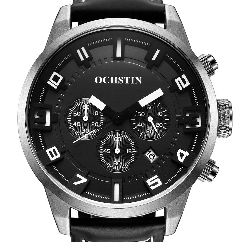 OCHSTIN Мужские кварцевые спортивные часы, мужские часы с 3D циферблатом, военные армейские водонепроницаемые наручные часы Hodinky, мужские часы