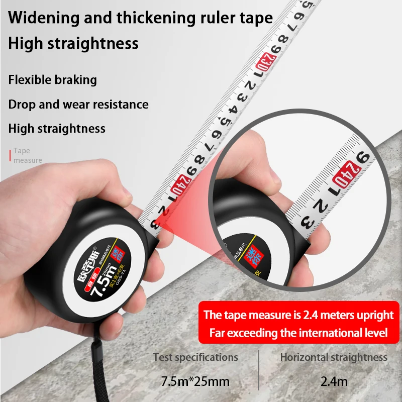 Cheap Steel Tape Measure 3/5/7.5/10m Stainless Steel Self-Locking High  Precision Measuring Rule Mini Measuring Tape Meter Ruler