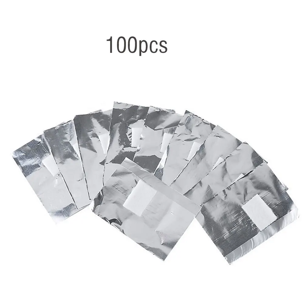 100 шт. Оловянная Фольга для ногтей обертывание средство снятия УФ гель лака
