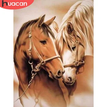 

HUACAN Full Sqaure Diamond Painting Horse Needlework Handicraft 5D DIY Diamond Embroidery Animal Home Decoration New Arrival