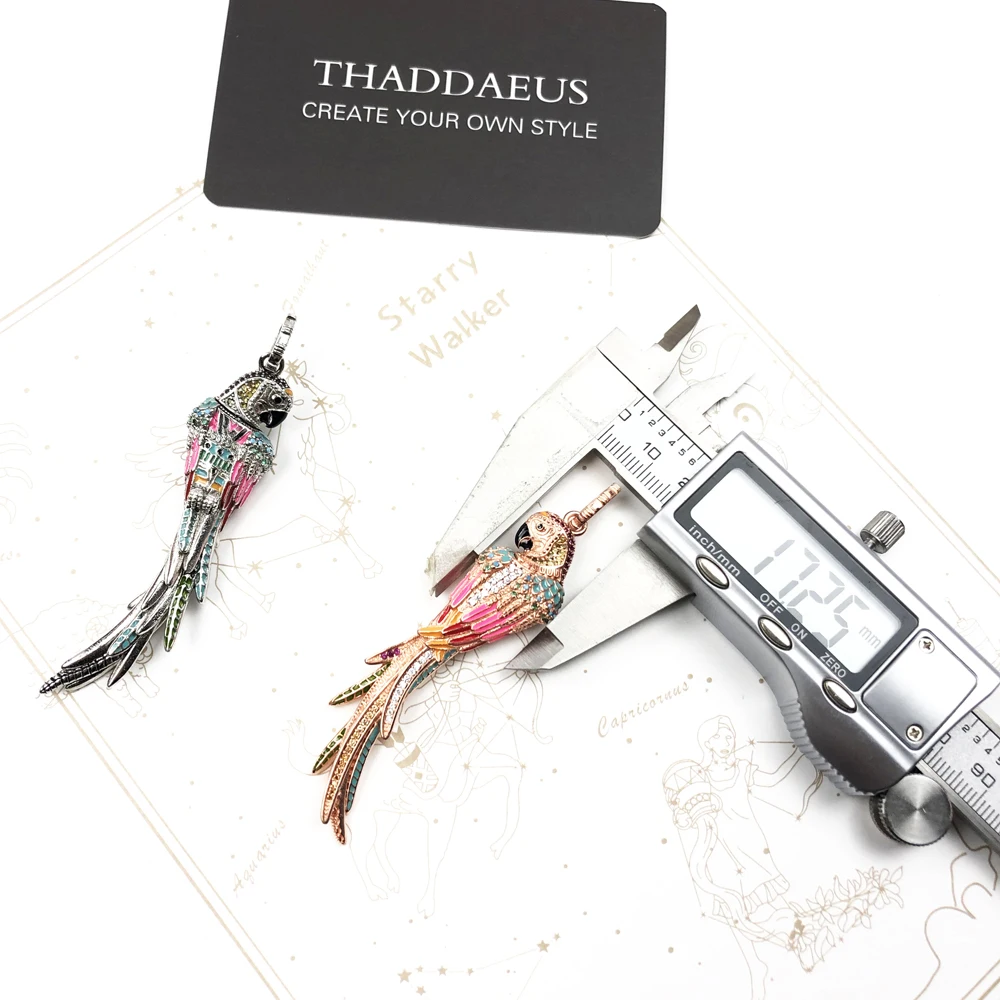 Pendants Colourful Parrot,2020 Spring New Jewelry 925 Sterling Silver Paradisiacal Accessorie Myth of The Jungle Gift For Women - Image 3