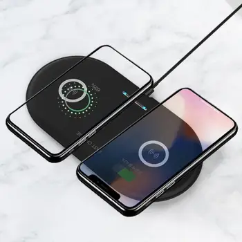 チーワイヤレス急速充電器車の充電カーエアコンベントマウントホルダーサムスン iphone × 華為電話ホルダー充電