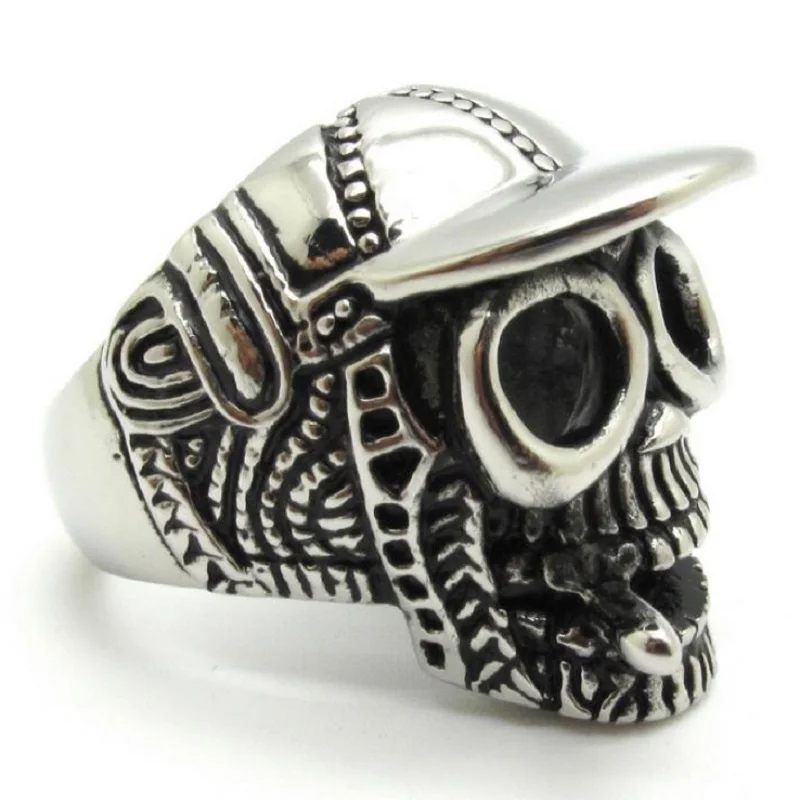 Hot-sale-New-Fashion-Men-s-Hat-Smoker-Cool-Skull-Silver-Ring-316L-Stainless-Steel-Jewelry (1)