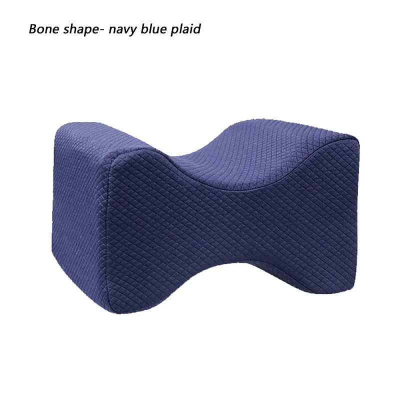 navy bilue bone Эргономичный дизайн, подушка для ног, с эффектом памяти, из пены, клиновидная, контурная, Рождественская подушка для колена, для боковых Спящих, боли в спине, подушка для ног - Цвет: navy bilue bone