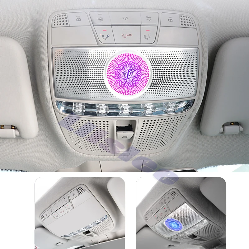Car Atmosphere LED Roof High Frequency Speaker Ambient Light For Mercedes Benz C MB W205 GLC X253 C253 Color Changed Control