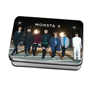 

Kpop MONSTA X <DRAMARAMA> Polaroid Photo Lomo Cards Fashion K-POP MONSTA X Fans Collection Gifts Metal Box 40Pcs/Box Drop Ship